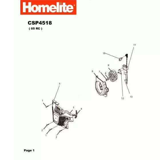 Homelite csp4518 Discontinued Spare Part Type: 1000083911